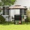 11x5 FT Grill Gazebo with Shelves Side Awning and Double-Tiered Vented Top